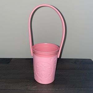 Starbucks Sakura 2020 Pink Leather Cup Holder and Mini Cup